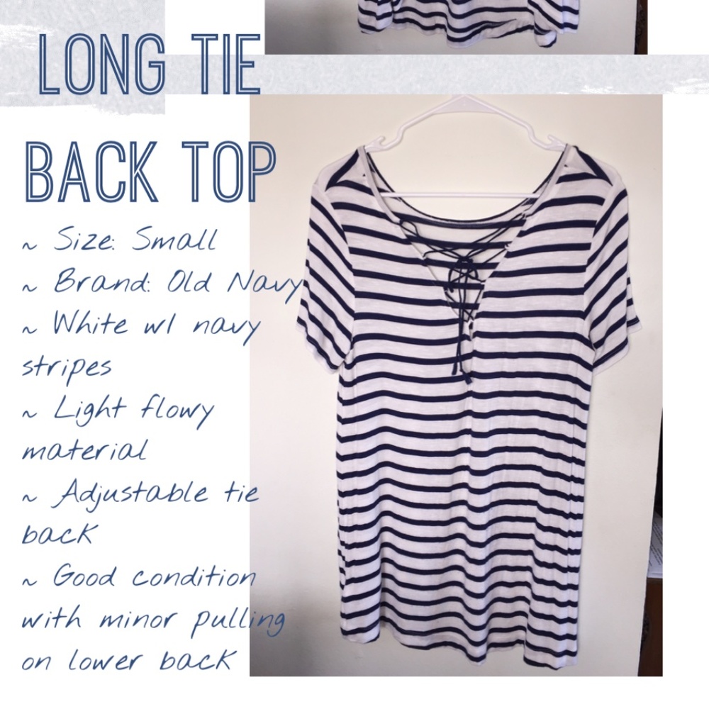 Long flowy t-shirt with lace up back